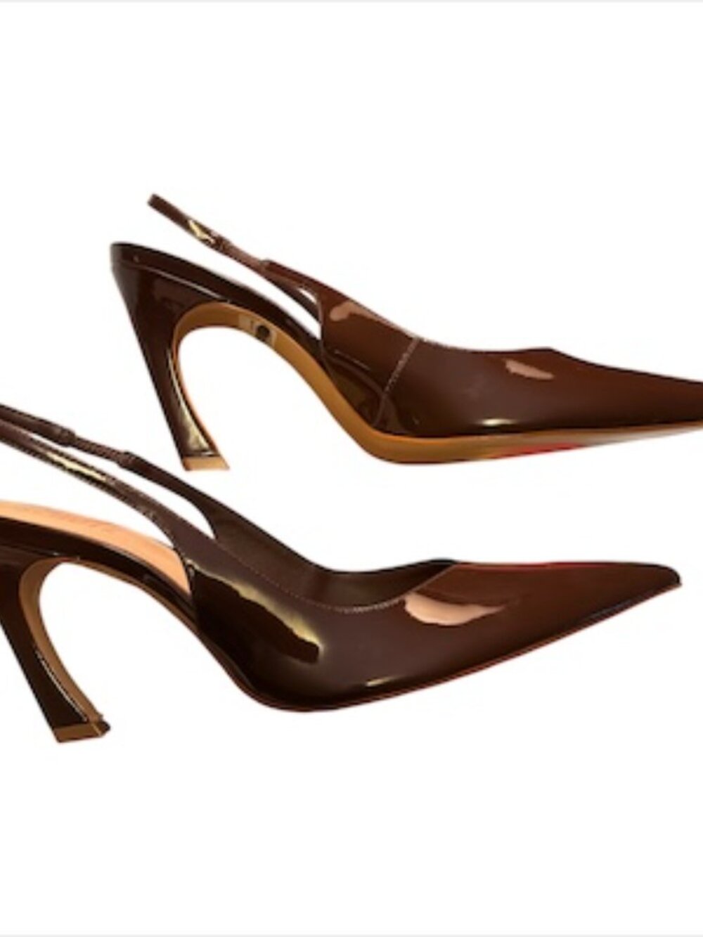 Schutz‎ Women 9B Lexi Sling Chestnut Brown Pointed Toe Pump NEW no Box - Picture 5 of 6